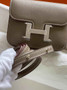 Hermes Constance Slim Wallet Epsom Dark Gray Leather Silver H082097 - Default Title - View 5