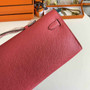 Hermès Kelly Cut Clutch 31cm Epsom Leather Pink Silver - Default Title - View 4