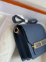 Hermès Mini Roulis Bag Blue Evercolor Gold Hardware H50312 - Default Title - View 3