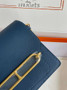 Hermès Mini Roulis Bag Blue Evercolor Gold Hardware H50312 - Default Title - View 4
