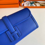 Hermes Jige Elan 29cm Wallet Clutch Swift Leather In Dark Blue - Default Title - View 5