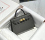 Hermes Kelly Mini II Bag 19 Gold Hardware with Epsom Dark Gray Leather - Default Title - View 5