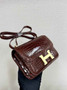 Hermes Constance Crocodile Leather Brown Gold H282268 - 19cm - View 2