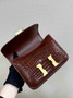 Hermes Constance Crocodile Leather Brown Gold H282268 - 19cm - View 4