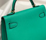 Hermes Mini Kelly II Bag 19 Green Epsom Gold Hardware H86100 - Default Title - View 7