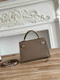 Hermes Kelly Bag 19 Epsom Leather Dark Gray Silver H82332 - Default Title - View 2