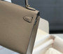Hermes Kelly Mini II Bag 19 Gold Hardware with Epsom dark Gray - Default Title - View 6