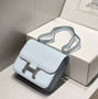 Hermes Constance 23 Box Epsom Leather Blue Silver H082903 - Default Title - View 1