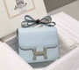 Hermes Constance 23 Box Epsom Leather Blue Silver H082903 - Default Title - View 2