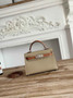 Hermes Kelly Bag 19 Light Gray Epsom Leather Silver H82316 - Default Title - View 1