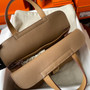 Hermes Halzan 25 Bag Togo Leather Gold H082185 - Default Title - View 5
