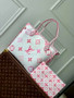Louis Vuitton M22980 Neverfull MM Tote Bag Pink