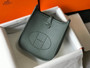 Hermès Evelyne 18 Togo Leather Shoulder Mini Bag Silver Dark Green - Default Title - View 3