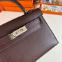 Hermès Kelly II Sellier Mini 2024 Brown Goatskins Leather Silver - Default Title - View 4