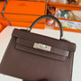 Hermès Kelly II Sellier Mini 2024 Brown Goatskins Leather Silver - Default Title - View 5