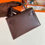 Hermès Kelly II Sellier Mini 2024 Brown Goatskins Leather Silver - Default Title - View 3
