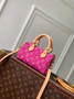Louis Vuitton Nano Speedy Bag M27603 Fuchsia Denim - Default Title - View 3