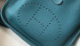 Hermès Evelyne III 29 Taurillon Clemence Shoulder Bag Blue Green Silver - Default Title - View 7