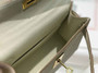 Hermes Kelly Mini II Bag 19 Gold Hardware with Epsom White - Default Title - View 4