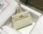 Hermes Kelly Mini II Bag 19 Gold Hardware with Epsom White - Default Title - View 5