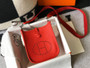 Hermès Evelyne 18 Togo Leather Shoulder Mini Bag Silver Red - Default Title - View 3