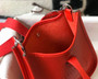 Hermès Evelyne 18 Togo Leather Shoulder Mini Bag Silver Red - Default Title - View 9