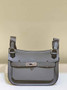 Hermes Jypsiere mini bag Dark Gray Swift Leather Silver H25631 - Default Title - View 2