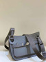 Hermes Jypsiere mini bag Dark Gray Swift Leather Silver H25631 - Default Title - View 4