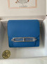 Hermès Mini Roulis Bag Light Blue Evercolor Silver Hardware H50322 - Default Title - View 1