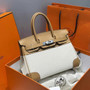 Hermès Birkin Bag 30cm Apricot Swift Leather Canvas Silver Hardware - Default Title - View 1