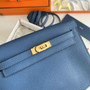 Hermès Kelly Danse II dark blue Evercolor leather with gold - Default Title - View 5