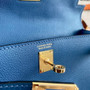 Hermès Kelly Danse II dark blue Evercolor leather with gold - Default Title - View 9