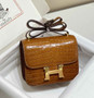 Hermes Constance Bag Brown Crocodile Leather Gold H2801 - 18cm - View 2