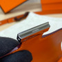 Hermes Constance Slim Wallet Orange Epsom Leather Silver H082075 - Default Title - View 7