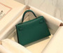 Hermes Kelly Mini II Bag 19 Gold Hardware with Epsom Green - Default Title - View 2
