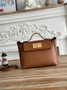 Hermès 24/24 Mini Bag Evercolor Swift Leather Brown Gold - Default Title - View 1