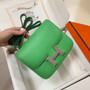 Hermes Constance Bag 19 Green Epsom Leather Silver H083914 - Default Title - View 2