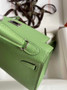 Hermès Kelly II Sellier Mini 2024 Green Goatskins Leather Silver - Default Title - View 7