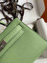 Hermès Kelly II Sellier Mini 2024 Green Goatskins Leather Silver - Default Title - View 4