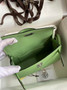 Hermès Kelly II Sellier Mini 2024 Green Goatskins Leather Silver - Default Title - View 9