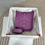 Hermes Evelyne III 17 Togo Purple Leather Bag Silver H5650 - Default Title - View 1
