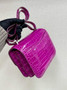 Hermes Constance Crocodile Leather Purple Silver H282272 - 19cm - View 6