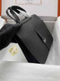 Hermes Halzan 25 Bag Black Togo Leather Silver H082161 - Default Title - View 5
