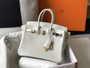 Hermès Birkin Bag 30cm White Crocodile Leather Gold Hardware - Default Title - View 4