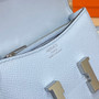 Hermes Constance Slim Wallet Light Blue Epsom Leather Silver H082077 - Default Title - View 9