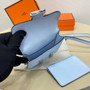 Hermes Constance Slim Wallet Light Blue Epsom Leather Silver H082077 - Default Title - View 6