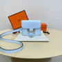 Hermes Constance Slim Wallet Light Blue Epsom Leather Silver H082077 - Default Title - View 1