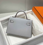 Hermes Mini Kelly II Bag 19 Light Gray Epsom Gold Hardware H86102 - Default Title - View 4