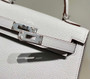 Hermes Mini Kelly II Bag 19 Light Gray Epsom Gold Hardware H86102 - Default Title - View 9