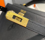 Hermes Kelly Mini II Bag Black Epsom with Gold Hardware 19 - Default Title - View 6